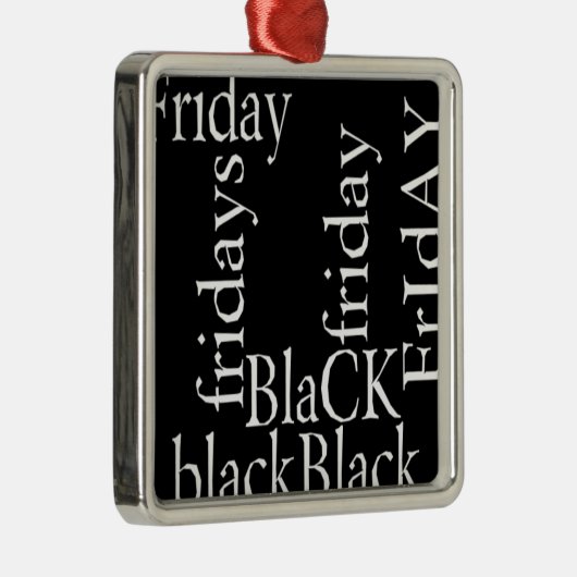 Black Friday Design Metalen Ornament (Rechts)