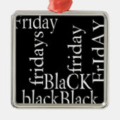Black Friday Design Metalen Ornament (Voorkant)