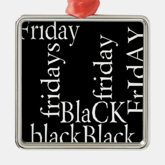 Black Friday Design Metalen Ornament (Voorkant)