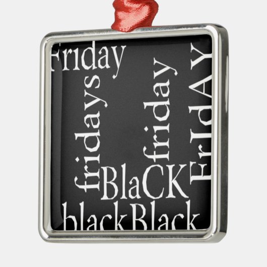Black Friday Design Metalen Ornament (Links)