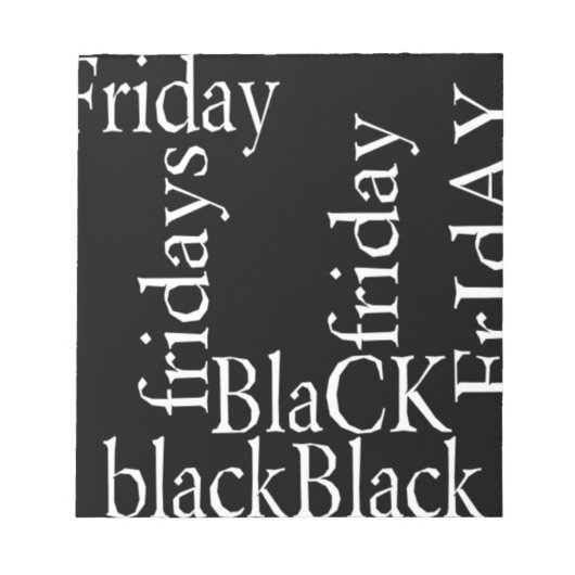 Black Friday Design Notitieblok (Voorkant)