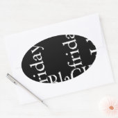 Black Friday Design Ovale Sticker (Envelop)