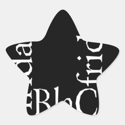 Black Friday Design Ster Sticker (Voorkant)