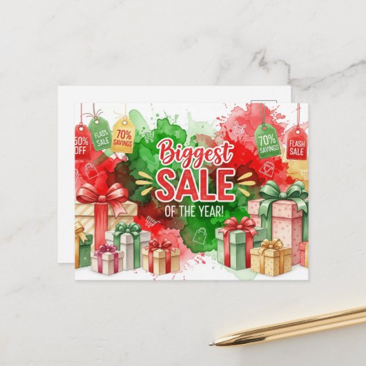 Black Friday en Cyber Monday: Briefkaart (Voorkant / Achterkant in situ)