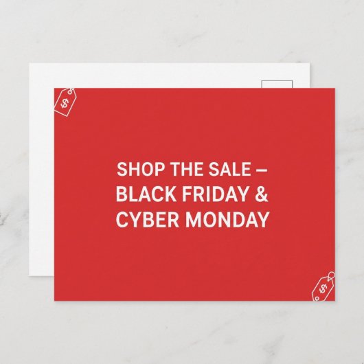 Black Friday en Cyber Monday: Briefkaart (Voorkant / Achterkant)