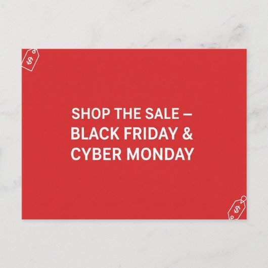 Black Friday en Cyber Monday: Briefkaart (Voorkant)