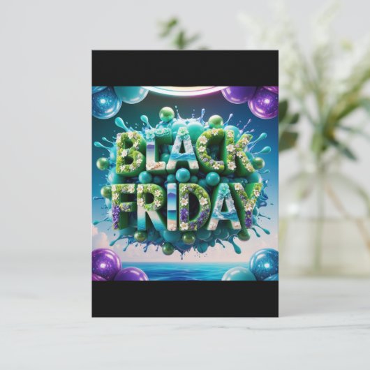 Black Friday geïnspireerd door natuur Save The Date (Staand voorkant)