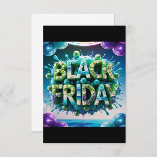 Black Friday geïnspireerd door natuur Save The Date (Voorkant / Achterkant)