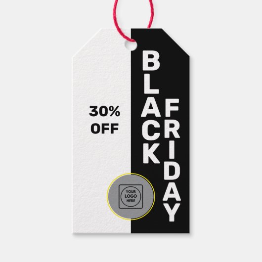 Black Friday Korting Promo Zakelijke Label prijs Cadeaulabel (Voorkant)
