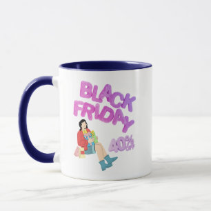 Black Friday Mok - Blauwe & Witte Koffiekop   40% 