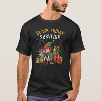 Black Friday-overlevende – Grappige Kerstwinkelier T-shirt