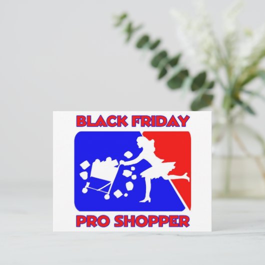 Black Friday Pro Shopper Briefkaart (Staand voorkant)