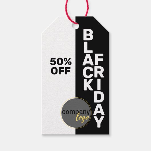 BLACK FRIDAY PROMO KORTING ZAKELIJKE PRIJS LABEL CADEAULABEL (Voorkant)
