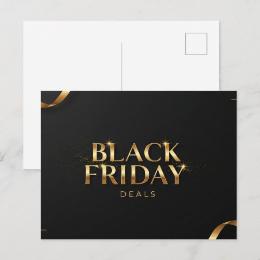 Black Friday Promoties Briefkaart (Voorkant / Achterkant)