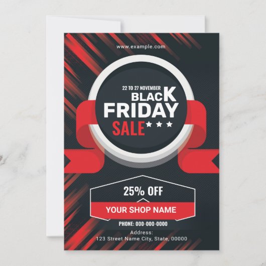 Black Friday Promotional Sale Flyer Kaart (Voorkant)