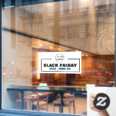 Black Friday Sale en bedrijfslogo Raamsticker (Cafe Raam)