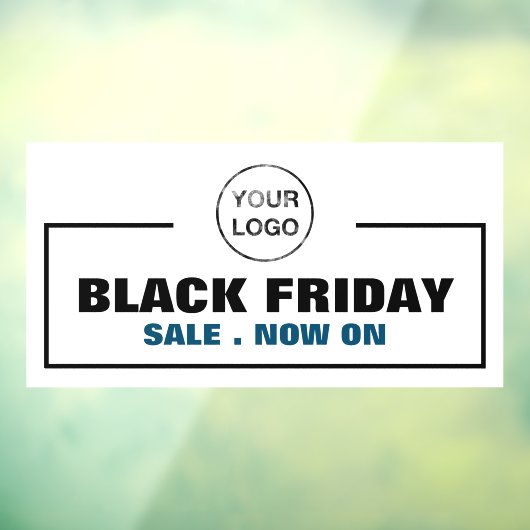 Black Friday Sale en bedrijfslogo Raamsticker (Vel 3)