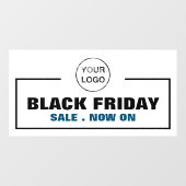 Black Friday Sale en bedrijfslogo Raamsticker (Vel)