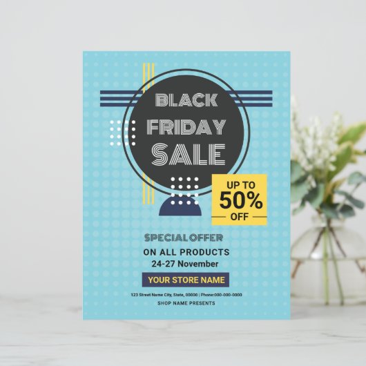 Black Friday Sale Flyer Sjabloon (Staand voorkant)