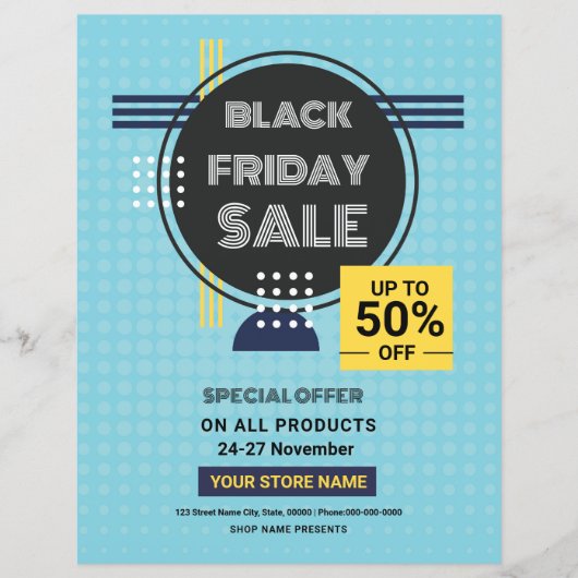 Black Friday Sale Flyer Sjabloon (Voorkant)
