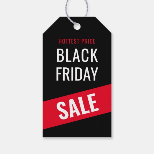 Black Friday SALE Kleding Hang Prijs Label Cadeaulabel (Voorkant)
