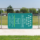 Black Friday Sale op Blauwgroen groene banner (Insitu)