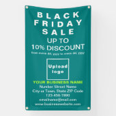 Black Friday Sale op Blauwgroen groene banner (Verticaal)