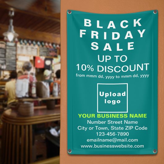 Black Friday Sale op Blauwgroen groene banner