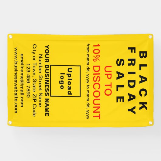 Black Friday Sale op gele banner (Horizontaal)