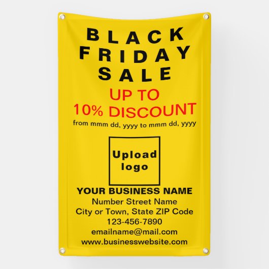 Black Friday Sale op gele banner (Verticaal)