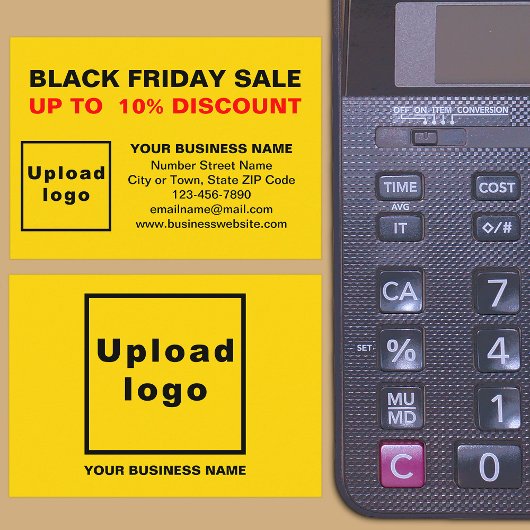 Black Friday Sale op gele behuizing Kaart