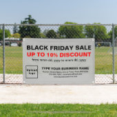 Black Friday Sale op grijze rechthoekige banner (Insitu)