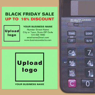 Black Friday Sale op lichtgroene behuizing Kaart