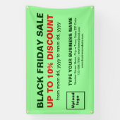 Black Friday Sale op lichtgroene rechthoekige bann Spandoek (Verticaal)
