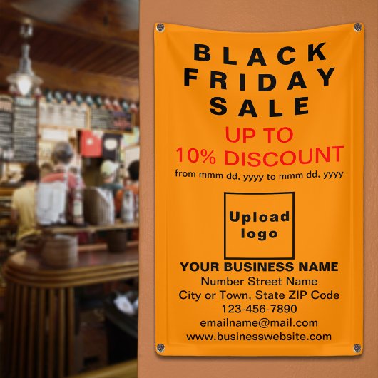 Black Friday Sale op Oranje kleurbanner Spandoek