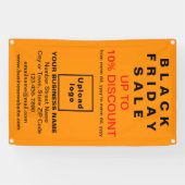 Black Friday Sale op Oranje kleurbanner Spandoek (Horizontaal)