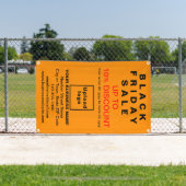 Black Friday Sale op Oranje kleurbanner Spandoek (Insitu)