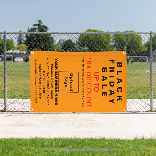 Black Friday Sale op Oranje kleurbanner Spandoek (Insitu)