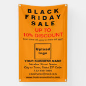 Black Friday Sale op Oranje kleurbanner Spandoek (Verticaal)