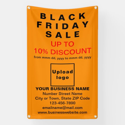 Black Friday Sale op Oranje kleurbanner Spandoek (Verticaal)