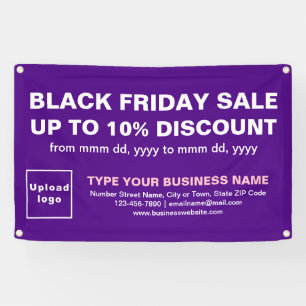 Black Friday Sale op Paarse rechthoekige banner