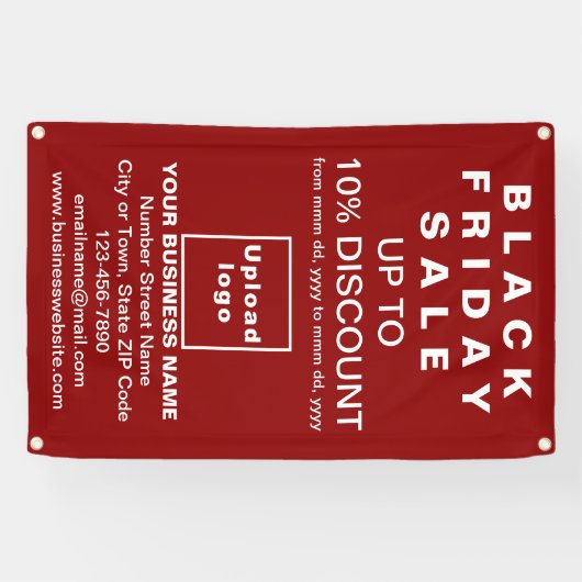 Black Friday Sale op rode banner (Horizontaal)