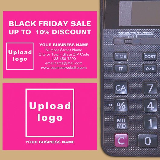 Black Friday Sale op Roze Behuizing Kaart