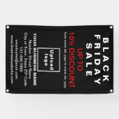 Black Friday Sale op zwarte banner (Horizontaal)