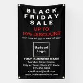 Black Friday Sale op zwarte banner (Verticaal)