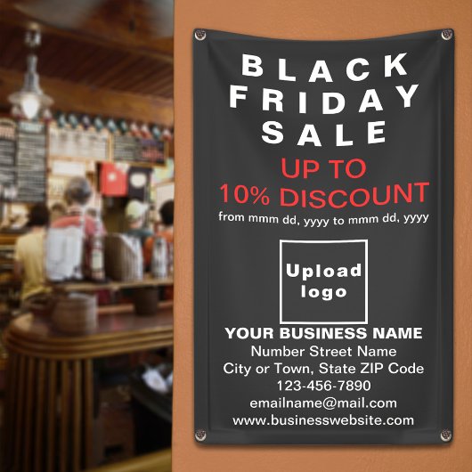 Black Friday Sale op zwarte banner
