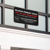 Black Friday Sale op zwarte rechthoek banner (Buitenkant Gebouw)