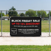 Black Friday Sale op zwarte rechthoek banner (Insitu)