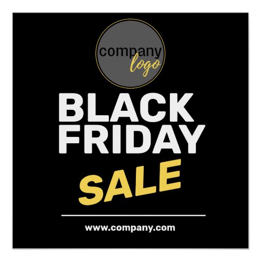 BLACK FRIDAY SALE YELLOW COMPANY EIGEN LOGO WEBSIT PERFECT POSTER (Voorkant)