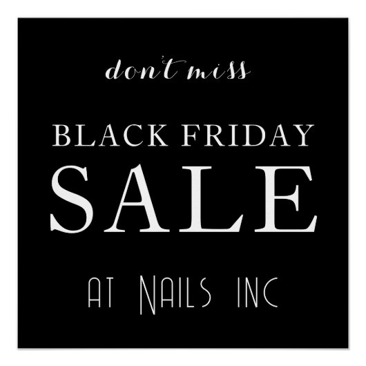 BLACK FRIDAY SALE ZWART WIT ROOD MINIMAL RETAIL PERFECT POSTER (Voorkant)